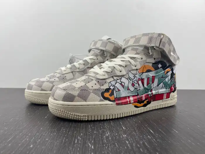 Kicktheory Louis Vuitton Nike Air Force 1 Mid By Virgil Abloh Graffiti 0131