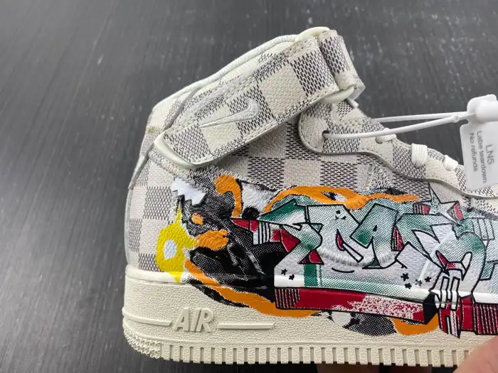 Kicktheory Louis Vuitton Nike Air Force 1 Mid By Virgil Abloh Graffiti 0131