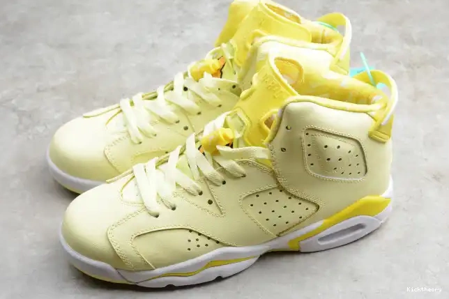 Kicktheory (GS) Retro 6 Yellow Jordan Dynamic Air Floral 543390-800 0212