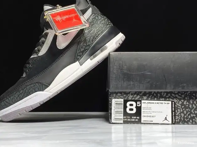 Kicktheory 3 Tinker Grey Air Black Jordan CK4348-007 Cement 0222